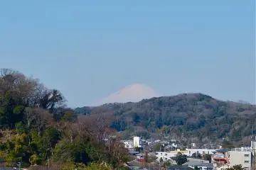 From above the temple: a nice view of Mt. Fuji