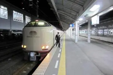 The Sunrise Seto waiting for departure at Takamatsu Station