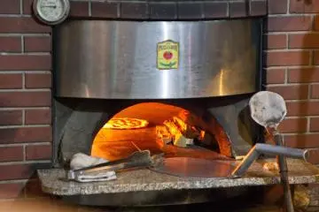 Pizza Savoy's wood-burning oven