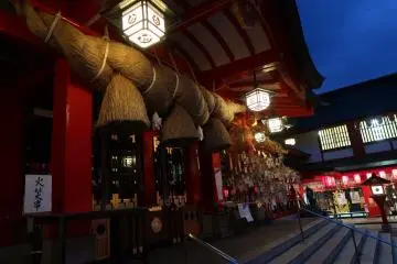 The main building, during the night