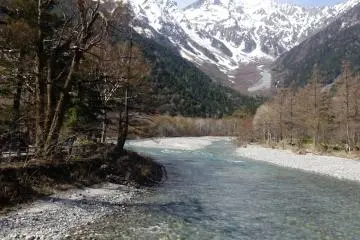 Asuza-gawa flowing from Hida Mountains