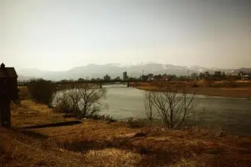 The Abukumagawa (Let Us Be Together River) outside Fukushima City.