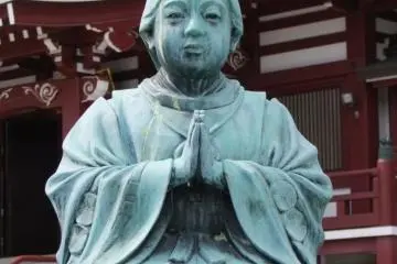 The temple building is new, but beautiful. The original was destroyed during the bombings of WWII
