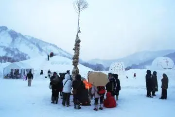 Snow Festival in Nakatsugawa, Iide Town, in February