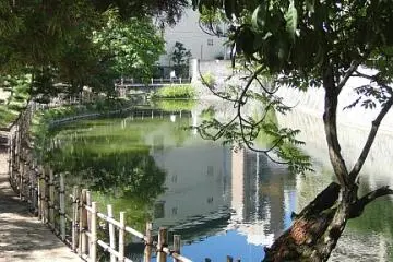 The moat is home to lots of wildlife