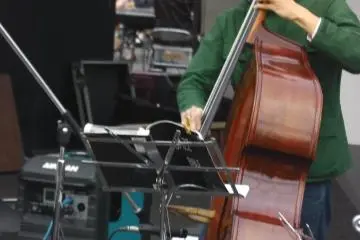 Rocking the upright bass