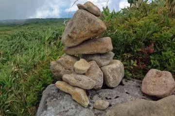 Stone markers along the way let you know you're on the right track.