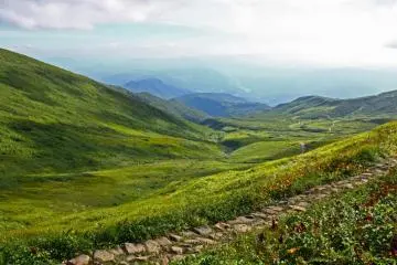 The path from Gassan to Yudono-san leads you through some beautiful scenery.