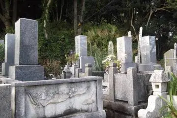 A graveyard on the hill