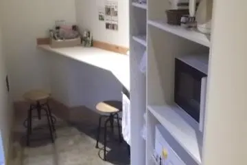 Each floor has a fridge, microwave and kettle