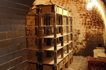 <p>Inside the kiln at the Kakiemon pottery</p>