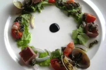 The salad is a masterpiece at Hareus Skyview Resturant on the top floor of Emisia Hotel above Shin Sapporo