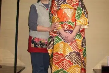 If you're lucky, Kazuyo-san may let you try on one of her kimonos!