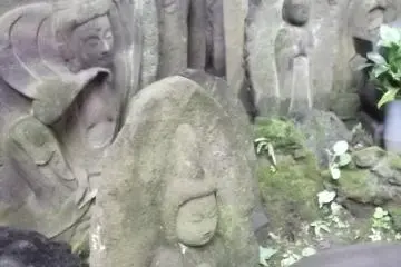 Some Buddhist reliefs near the gate to the graveyard