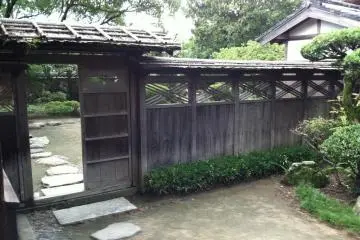 A gate in the large garden