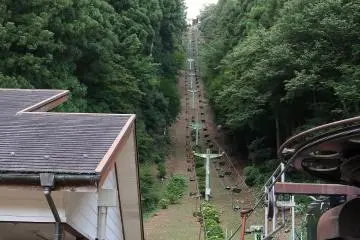 Chair-lift up to the ridge of the mountain