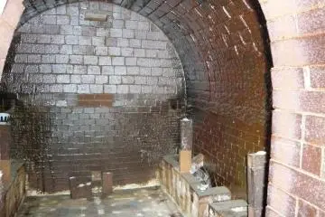 Inside the kiln