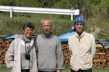 Mr. Namba with two visiting French potters