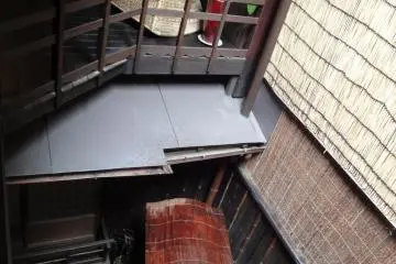 View down from room