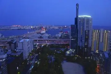 Evening view of the port area