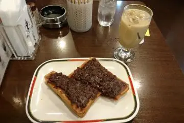 Ogura toast and coffee