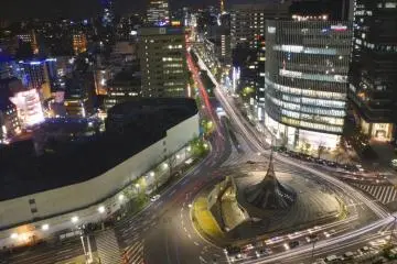 Nagoya Shinkansen Station traffic circle (Photo: Manish)