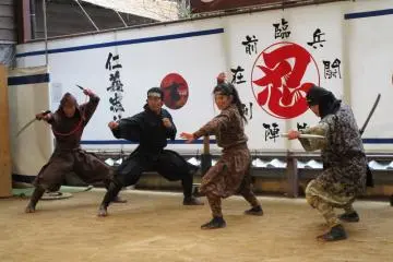 Iga ninja are ready to show you some amazing fighting techniques