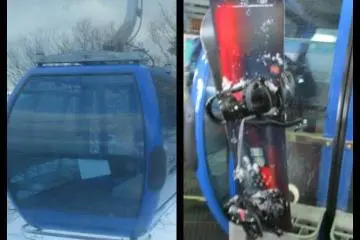 Gondola and ski equipment