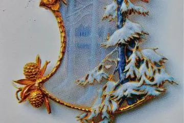 겨울 풍경 디자인 브로치(박물관 티켓 사진)