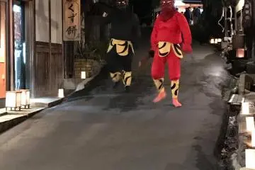 Be careful! Oni roam the streets on festival weekends
