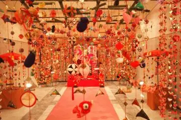 Hinamatsuri in April. In the old days Yamagata was doing good business dealing in safflower and Yamagata's merchants bought many Hina dolls in Kyoto and brought them back to Yamagata