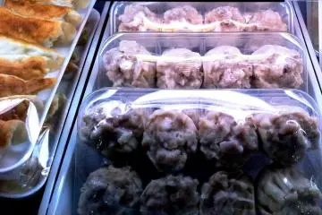 Freshly made Pork Dumplings for 60 yen