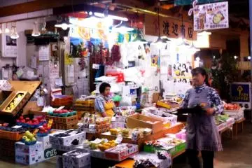 Vegetable Stalls with staff