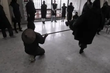 In action
