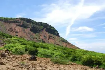 Wide space and blue open-sky on Mount Zao.