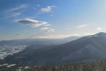 Lenticular clouds around Mt. Iwate