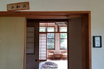 In Koguchi you can sleep in an old elementary school in which classrooms are use now as hotel rooms!
