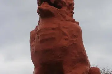 <p>I often photograph the largest dog I see in each country. This Shisa Dog at Cape Zanpa is currently my biggest find</p>