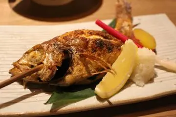 Nodoguro shio-yaki (Rosy Seabass)