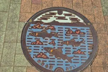 Manhole cover in Itsukaichi