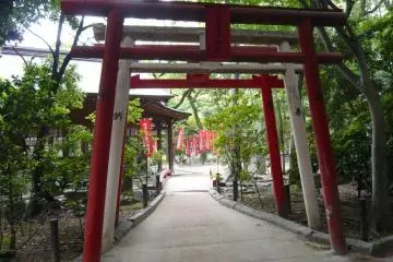 <p>ประตูโทริอิที่ศาลเจ้าซูมิโยชิ</p>