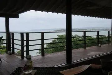 Wander on the veranda for distant sea views