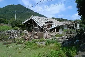 Collapsing abandoned house