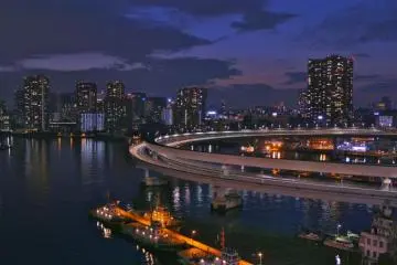 Loop road at Shibaura, view from the south route