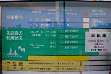 Rainbow promenade entrance board
