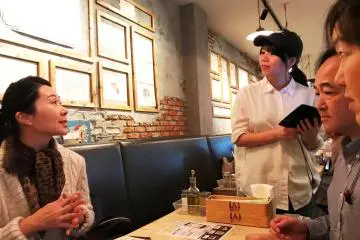 Friendly young wait staff
