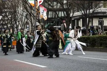 A robust display of agile sword fight was one of the highlights of the parade