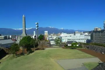 View of the Honmaru enclosure from the watchtower.