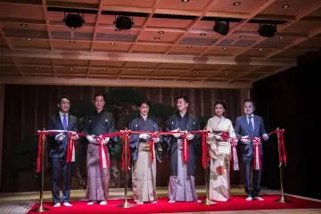 Tape cutting ceremony with the distinguished guests