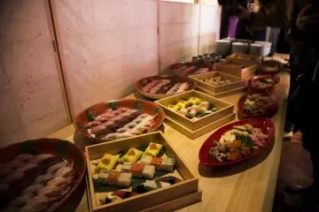 A sushi spread for guests to savour